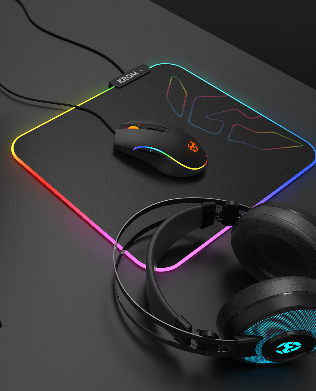 Mousepad Gaming Krom Knout RGB - Imagen 4
