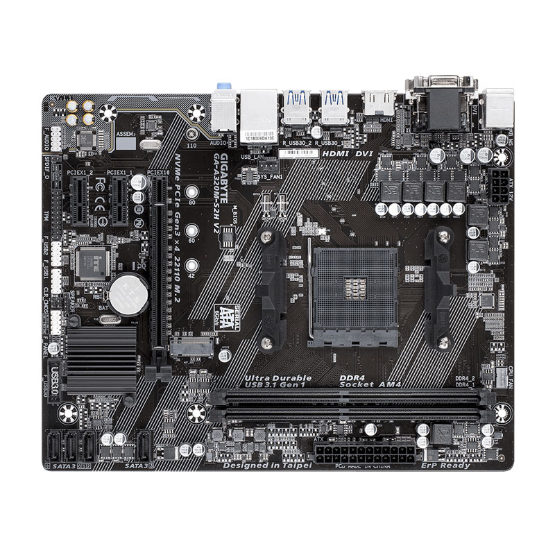Placa Madre Gigabyte A320M-S2H V2 - Imagen 4