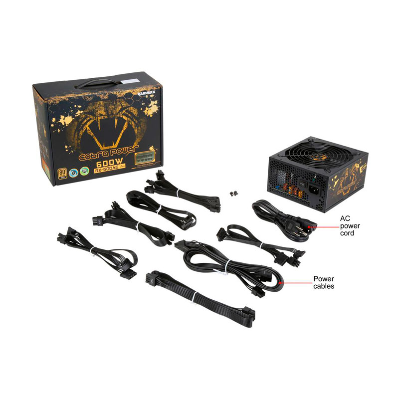Fuente de Poder Raidmax RX-600AE-M Cobra 80+ Bronze - Imagen 8