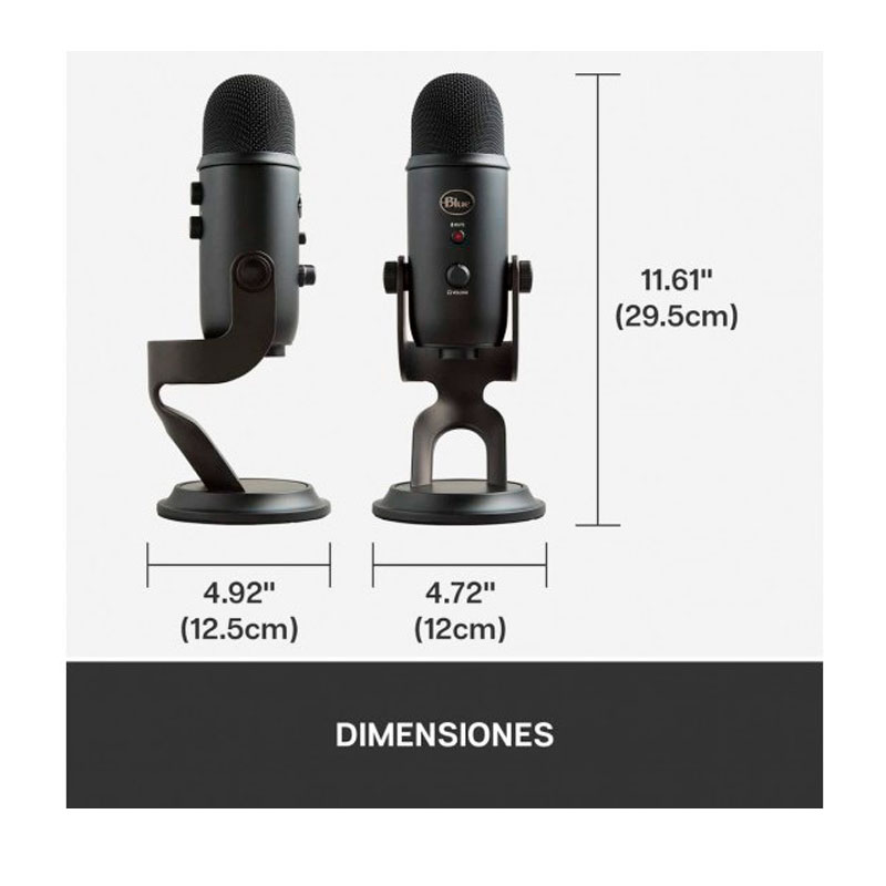 Micrófono Profesional Blue Yeti Blackout Edition - Imagen 5