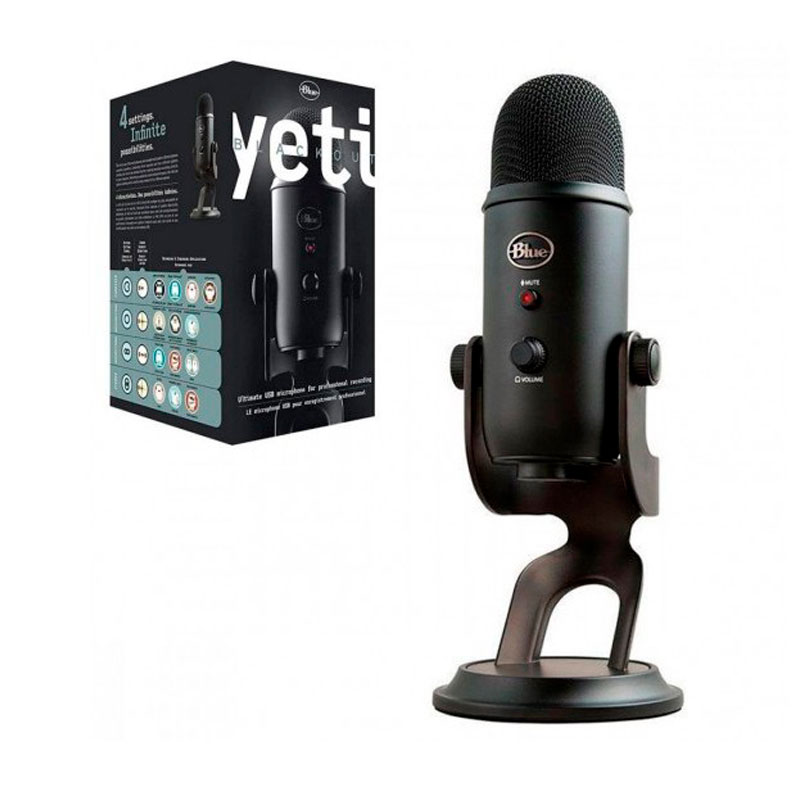 Micrófono Profesional Blue Yeti Blackout Edition