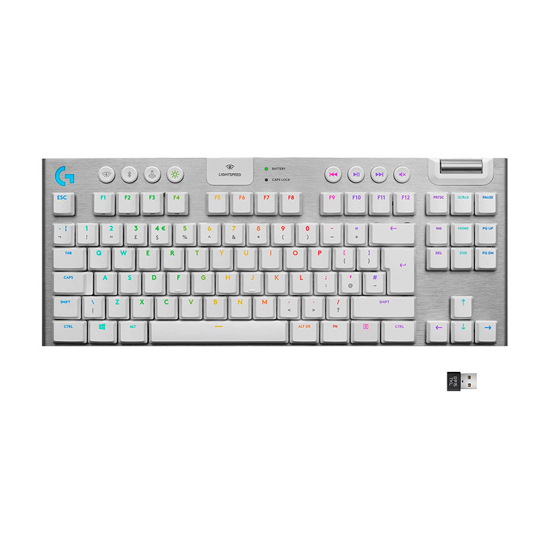 Teclado Gaming Logitech G915 Inalámbrico TKL Blanco