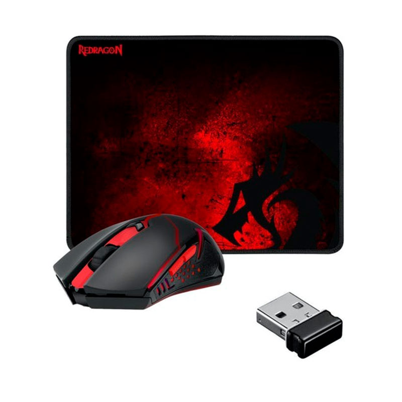 Combo Mouse Inalámbrico + Mousepad Redragon M601WL-BA